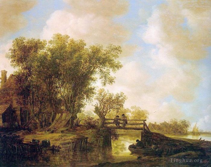 Jan Josephszoon van Goyen Peinture à l'huile - Passerelle