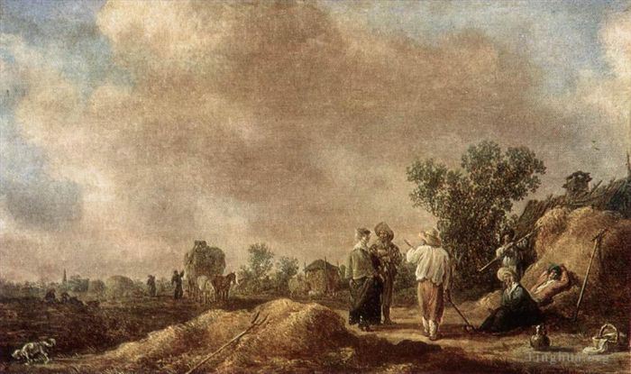 Jan Josephszoon van Goyen Peinture à l'huile - Fenaison