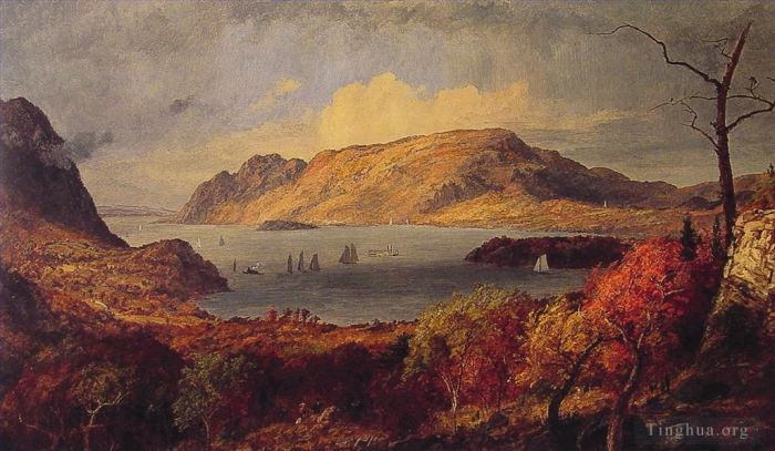 Jasper Francis Cropsey Peinture à l'huile - Portes de l'Hudson
