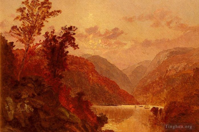 Jasper Francis Cropsey Peinture à l'huile - Dans les hautes terres de l'Hudson