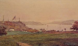 Jasper Francis Cropsey œuvres - En regardant vers le nord sur l'Hudson
