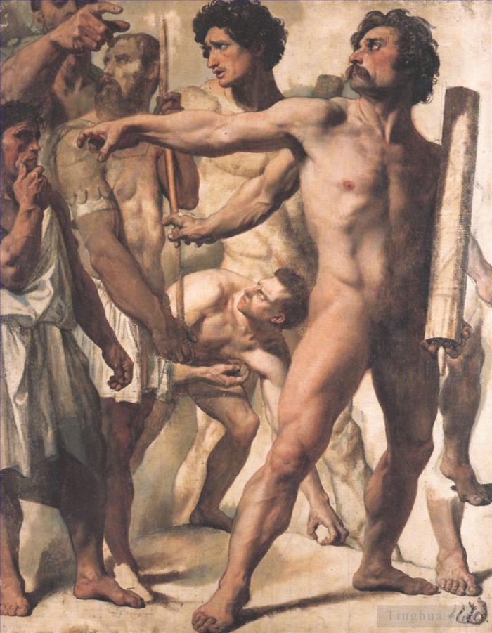 Jean-Auguste-Dominique Ingres Peinture à l'huile - Etude pour Le Martyre de St Symphorien