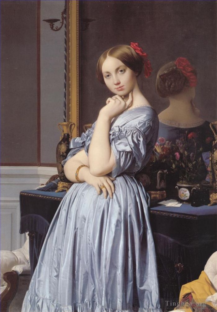 Jean-Auguste-Dominique Ingres Peinture à l'huile - Vicomtesse Othenin d'Haussonville