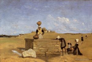 Jean-Baptiste-Camille Corot œuvres - Femmes bretonnes à la fontaine