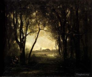 Jean-Baptiste-Camille Corot œuvres - Camille Paysage avec un lac