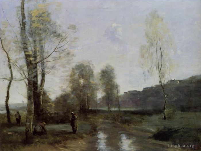 Jean-Baptiste-Camille Corot Peinture à l'huile - Canal de Picardi