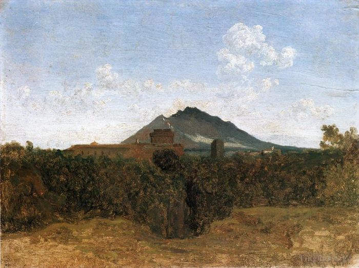 Jean-Baptiste-Camille Corot Peinture à l'huile - Civita Castellana et le Mont Soracte