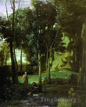 Jean-Baptiste-Camille Corot œuvres - Démocrite et Abderiti 1841