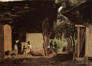 Jean-Baptiste-Camille Corot œuvres - Entrée d'un chalet dans l'Oberland bernois