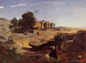 Jean-Baptiste-Camille Corot œuvres - Agar dans le désert