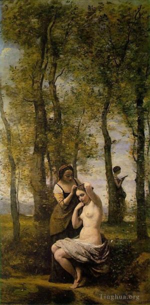 Jean-Baptiste-Camille Corot œuvres - Le Toilette alias Paysage avec personnages