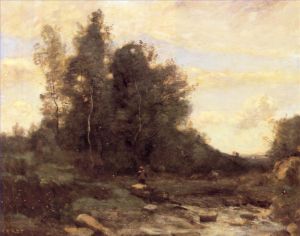 Jean-Baptiste-Camille Corot œuvres - Le torrent pierreaux