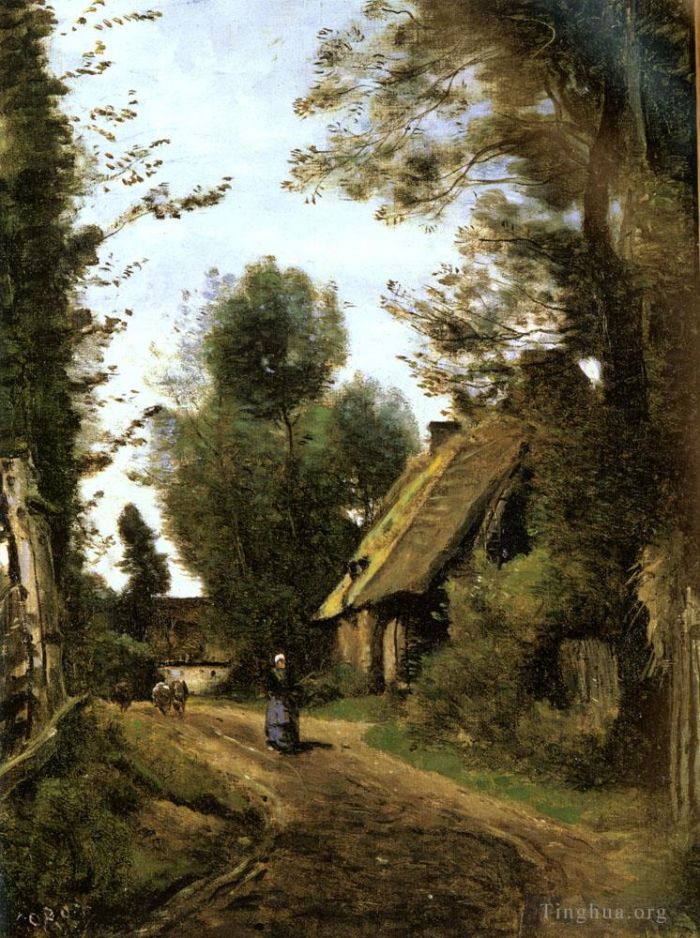 Jean-Baptiste-Camille Corot Peinture à l'huile - Saint Quentin Des Prés