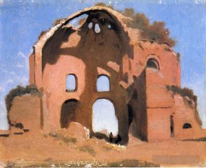 Jean-Baptiste-Camille Corot œuvres - Temple de Minerve Medica Rome