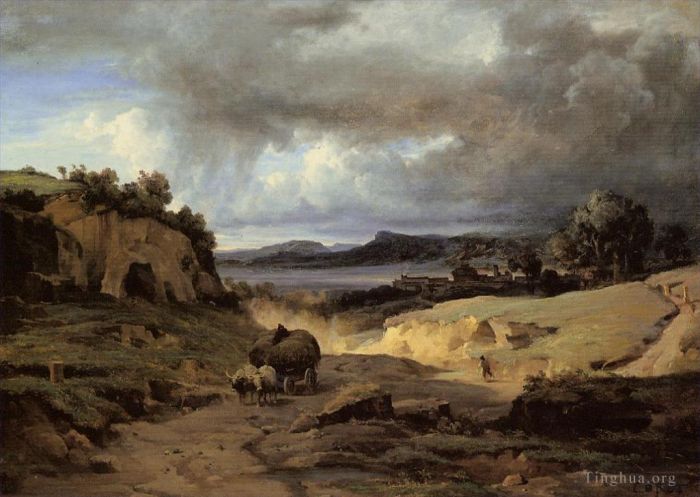 Jean-Baptiste-Camille Corot Peinture à l'huile - La campagne romaine alias La Cervara