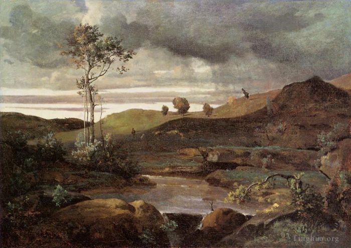 Jean-Baptiste-Camille Corot Peinture à l'huile - La campagne romaine en hiver