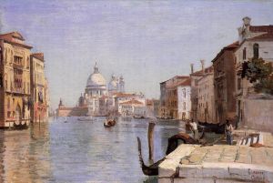 Jean-Baptiste-Camille Corot œuvres - Venise Vue du Campo della Carita depuis le Dôme du Salut