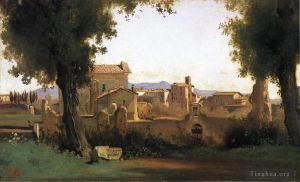 Jean-Baptiste-Camille Corot œuvres - Vue dans les jardins Farnèse