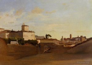 Jean-Baptiste-Camille Corot œuvres - Vue du Pincio Italie
