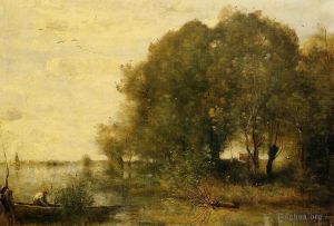Jean-Baptiste-Camille Corot œuvres - Péninsule boisée