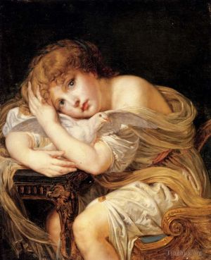 Jean-Baptiste Greuze œuvres - La Jeune Fille À La Colombe