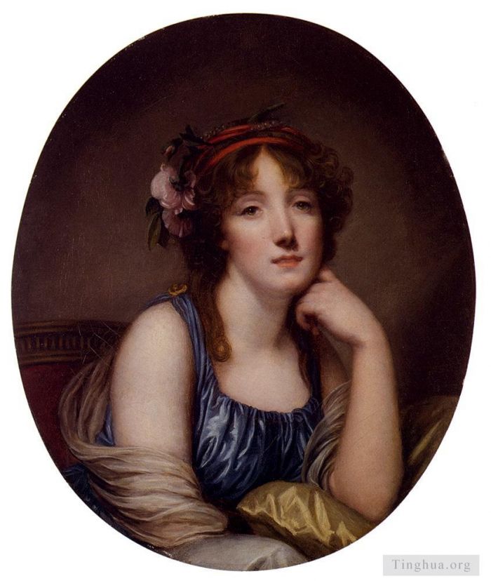 Jean-Baptiste Greuze Peinture à l'huile - Portrait d'une jeune femme dite être la fille de l'artiste