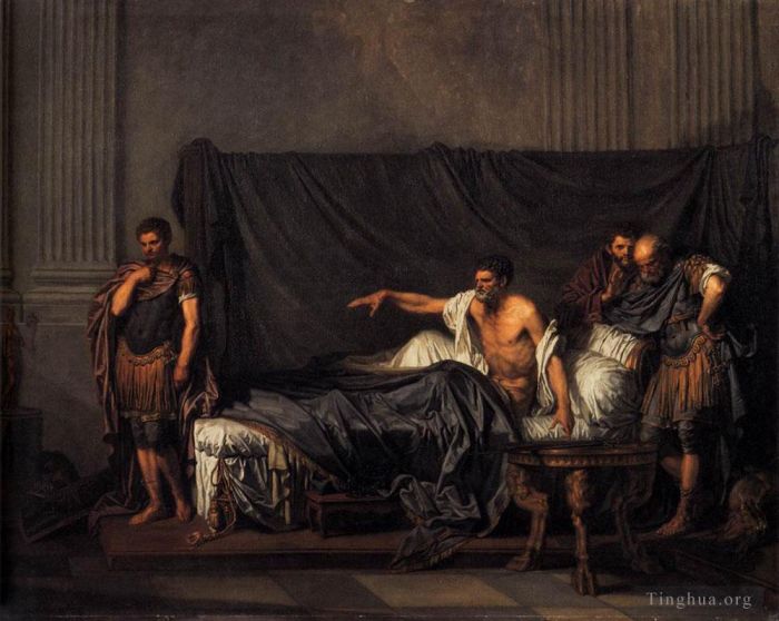 Jean-Baptiste Greuze Peinture à l'huile - Septime Sévère et Caracalla