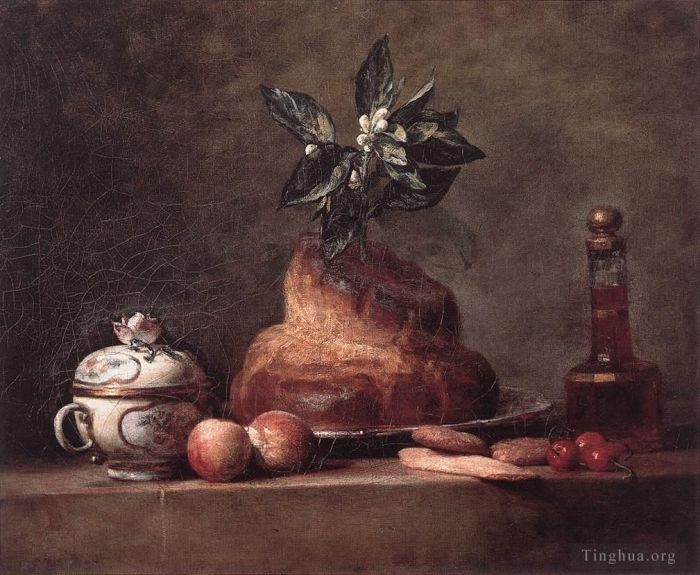 Jean-Baptiste-Siméon Chardin Peinture à l'huile - La BriocheGâteau