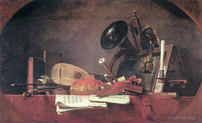 Jean-Baptiste-Siméon Chardin Peinture à l'huile - Musique