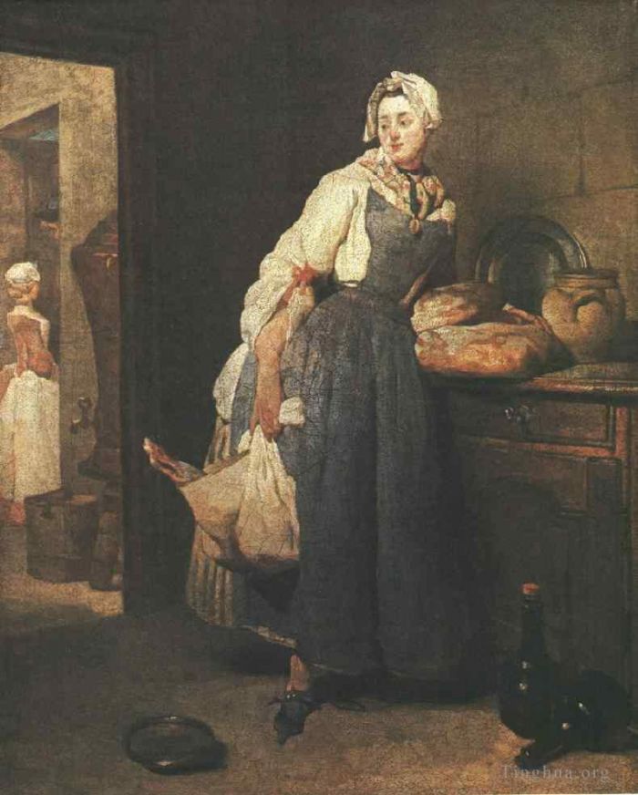 Jean-Baptiste-Siméon Chardin Peinture à l'huile - Retour du marché