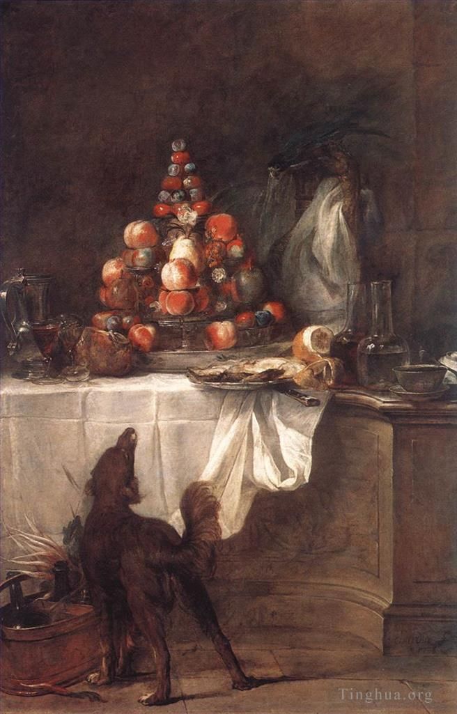 Jean-Baptiste-Siméon Chardin Peinture à l'huile - Le buffet