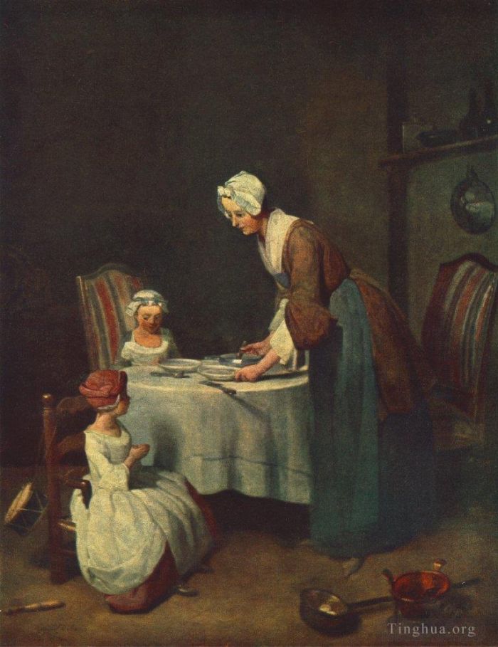 Jean-Baptiste-Siméon Chardin Peinture à l'huile - La prière devant moi