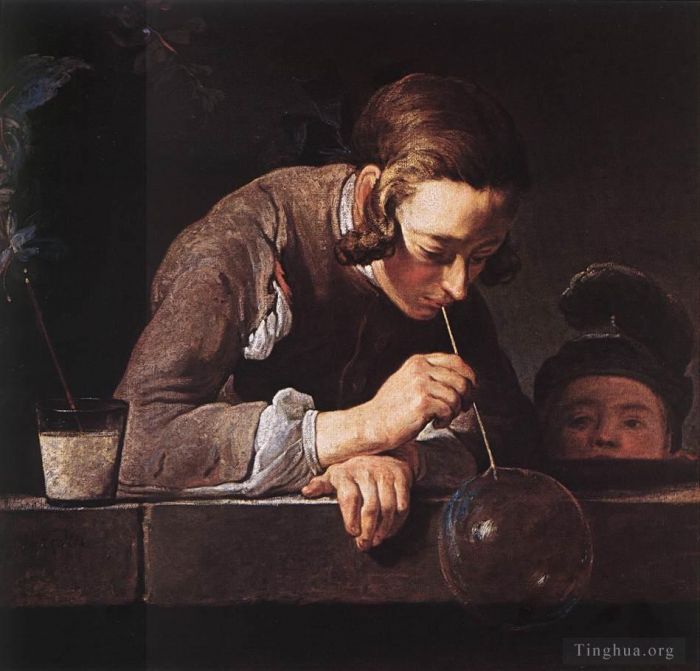 Jean-Baptiste-Siméon Chardin Peinture à l'huile - La bulle de savon