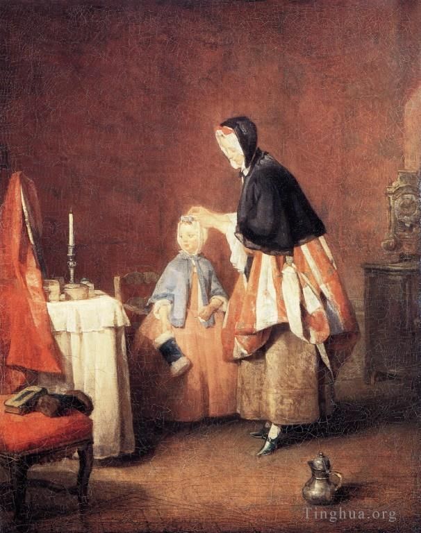 Jean-Baptiste-Siméon Chardin Peinture à l'huile - Labeur