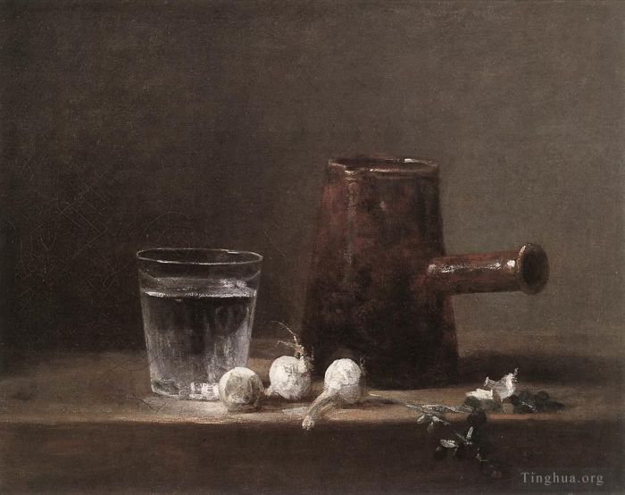 Jean-Baptiste-Siméon Chardin Peinture à l'huile - Verre à eau et cruche