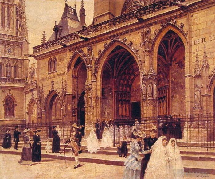 Jean Béraud Peinture à l'huile - Première communion