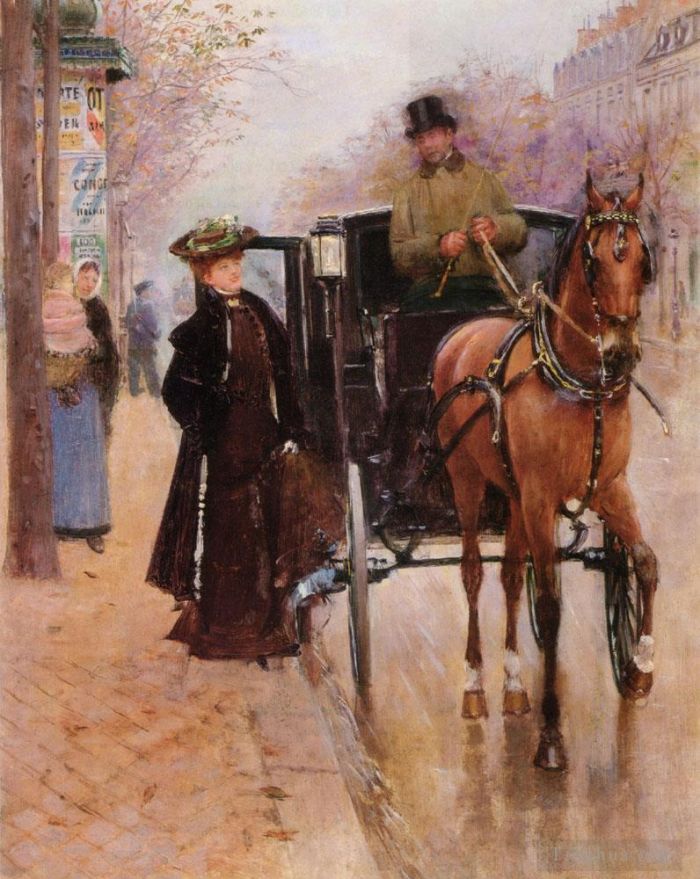 Jean Béraud Peinture à l'huile - Chauffeur domestique