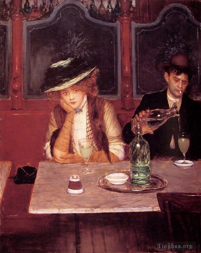 Jean Béraud Peinture à l'huile - Les buveurs