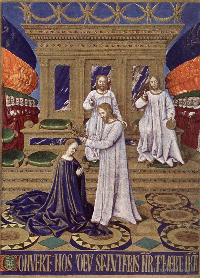 Jehan Fouquet Peinture à l'huile - Le couronnement de la Vierge