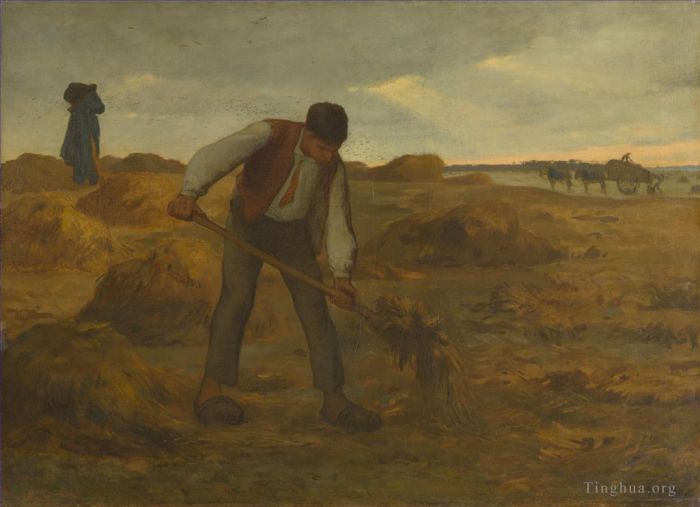 Jean-François Millet Peinture à l'huile - Paysan épandant du fumier