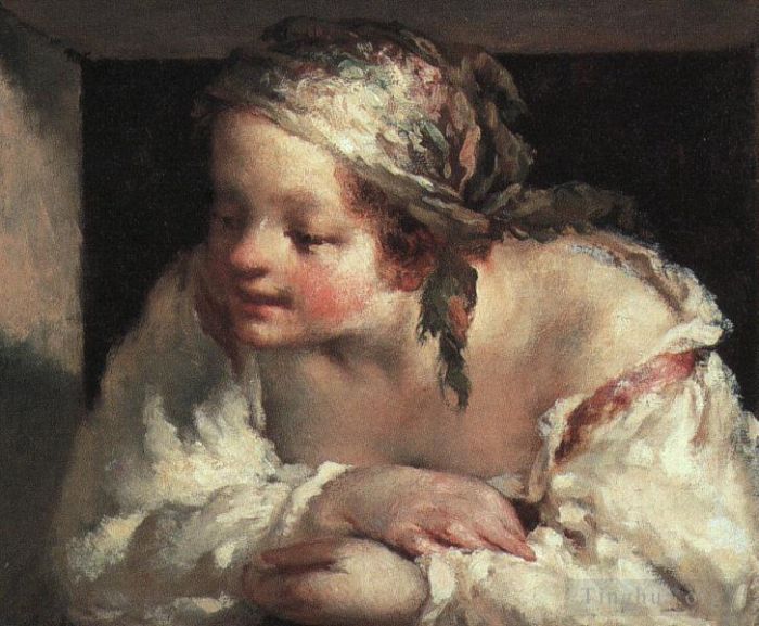 Jean-François Millet Peinture à l'huile - Jeune femme