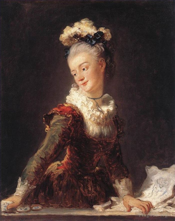 Jean-Honoré Fragonard Peinture à l'huile - Marie Madeleine Guimard Danseuse