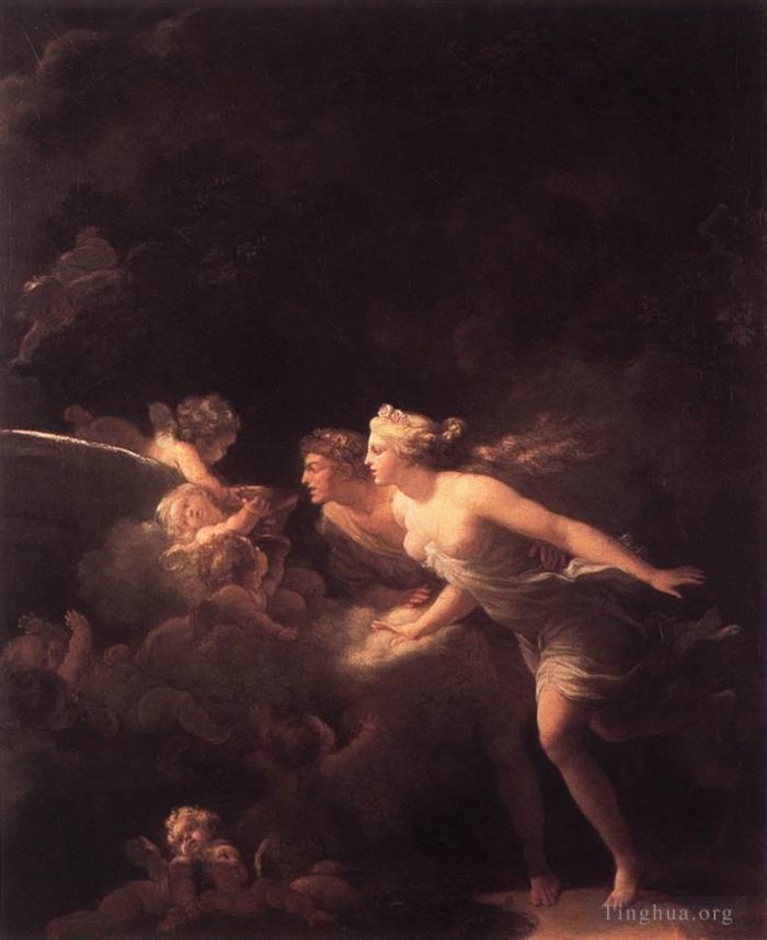 Jean-Honoré Fragonard Peinture à l'huile - La Fontaine de l'Amour
