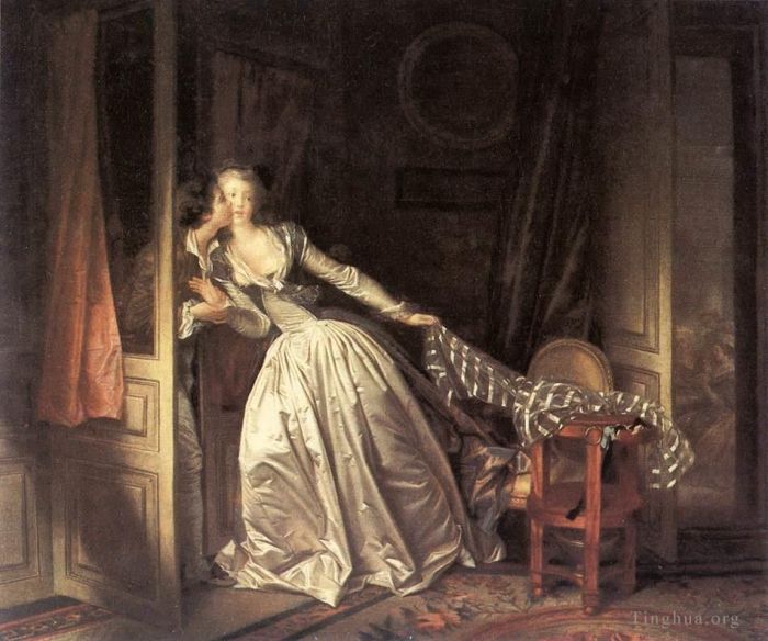 Jean-Honoré Fragonard Peinture à l'huile - Le baiser volé