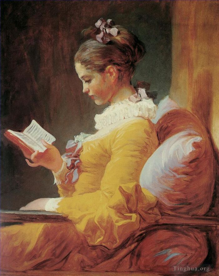 Jean-Honoré Fragonard Peinture à l'huile - Jeune fille lisant
