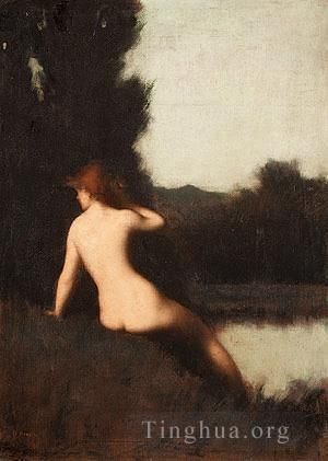 Jean-Jacques Henner Peinture à l'huile - Un baigneur