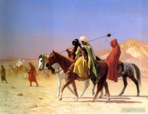 Jean-Léon Gérôme œuvres - Arabes traversant le désert