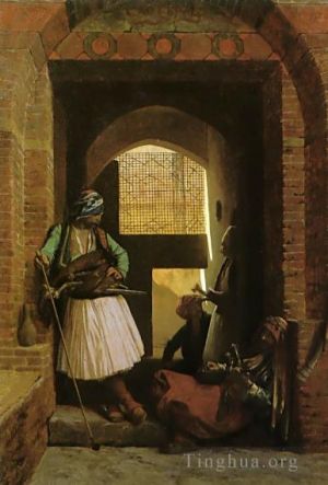 Jean-Léon Gérôme œuvres - Arnauts du Caire à la porte de BabelNasr grec arabe