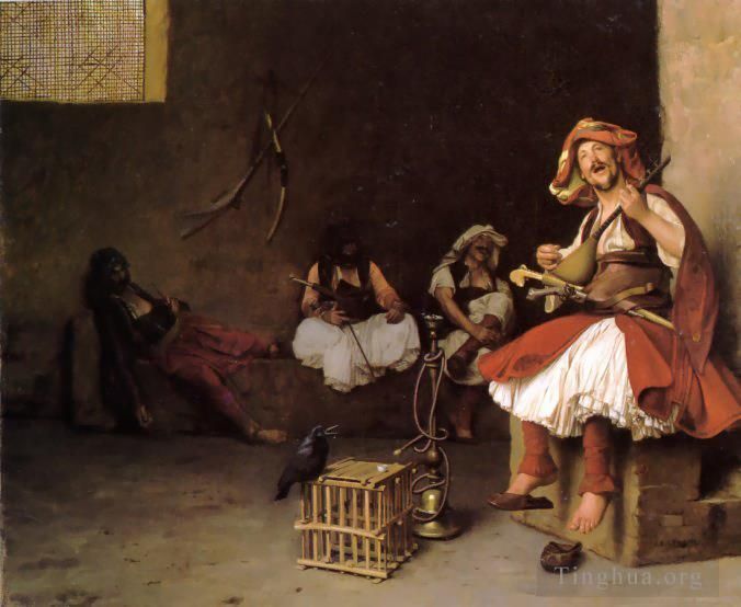 Jean-Léon Gérôme Peinture à l'huile - BashiBazouk chante