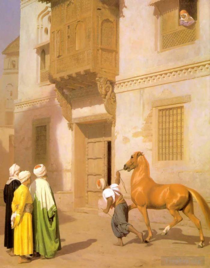 Jean-Léon Gérôme Peinture à l'huile - Marchand de chevaux du Caire